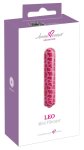 beau coeur Leo Mini – Kompaktowy model wiśnia, 10 trybów, ABS, długość 8,7 cm, bateria AAA