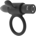 Black&Silver Cameron – elastyczny pierścień intymny z wibracją, 10 trybów, USB, czarny