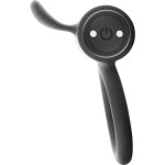 Black&Silver Cameron – elastyczny pierścień intymny z wibracją, 10 trybów, USB, czarny