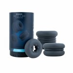 Boners Buffer Rings – zestaw 3 silikonowych pierścieni regulujących głębokość, niebieskie