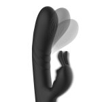Black&Silver Jamie – silikonowy stymulator z podwójnym silnikiem, 10 trybów, wodoodporny