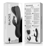 Black&Silver Jamie – silikonowy stymulator z podwójnym silnikiem, 10 trybów, wodoodporny