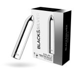 Black & Silver Kailan 2 Srebrny – mini wibrujący pocisk, magnetyczny, silikon, metal, USB