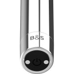 Black & Silver Kailan 2 Srebrny – mini wibrujący pocisk, magnetyczny, silikon, metal, USB