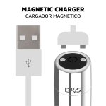 Black & Silver Kailan 2 Srebrny – mini wibrujący pocisk, magnetyczny, silikon, metal, USB