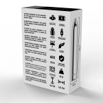 Black & Silver Kailan 2 Srebrny – mini wibrujący pocisk, magnetyczny, silikon, metal, USB