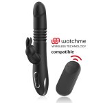 Black&Silver Kenji – urządzenie intymne z systemem Watchme, 10 trybów, silikon, 24,5 cm