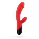 Crushious Dare Dong Red Wielofunkcyjny Model Intymny z Wibracjami USB i 8 Trybami Pracy