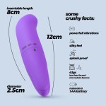 Crushious G-Finder Mini Masażer Punktowy Fioletowy 8 cm ABS Kompaktowy i Ergonomiczny
