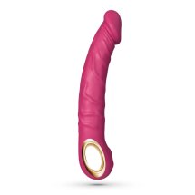 Crushious Magnus Bend rożowy – elastyczny model masujący z uchwytem, 10 trybów, 22,5 cm