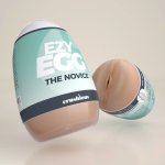 Crushious Ezy Egg The Novice – kompaktowa maszyna intymna turkusowa, TPE, teksturowane wnętrze