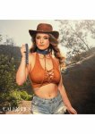 CalExotics Ride Em Denim obroża z regulacją i smyczą, denim granatowy, uniwersalny