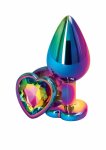 Rear Assets Multicolor Heart M NS Novelties – aluminiowy model anatomiczny z ozdobą serce, średni, chromowany