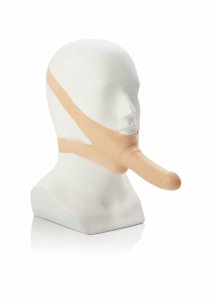 California Exotic The Accommodator Dong – lateksowy system intymny z paskami, 5 cali