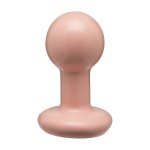 Doc Johnson The Classic korek intymny okrągły Small – kremowy, anatomiczny model 9,5 cm, szeroka podstawa