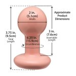 Doc Johnson The Classic korek intymny okrągły Small – kremowy, anatomiczny model 9,5 cm, szeroka podstawa