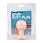 Doc Johnson The Classic Round Plug Medium – kremowy, anatomiczny korek intymny 10,8 cm, szeroka podstawa