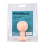 Doc Johnson The Classic Round Plug Medium – kremowy, anatomiczny korek intymny 10,8 cm, szeroka podstawa