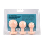Doc Johnson The Classic Zestaw 3 anatomicznych korków Round Butt Plug Cream – kremowy, trzy rozmiary