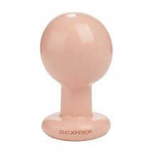 The Classic Round Plug Large Cream – anatomiczny model z szeroką bazą, kremowy, długość 12,1 cm