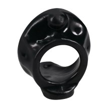 Offer It Silicone – elastyczny pierścień intymny czarny 9,5 cm, wysokogatunkowy silikon, uniwersalny rozmiar