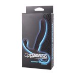 OptiMALE Smooth P-Massager silikonowy czarny 11,4 cm – ergonomiczny model z uchwytem, medyczny silikon