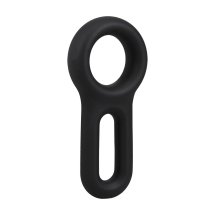 The Keyhole silikonowy pierścień intymny czarny 25 mm – elastyczny, medyczny silikon, nowoczesny design