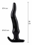 HIDDEN DESIRE Extreme Anal Slider 35 cm model XXL, anatomiczny, czarny PVC