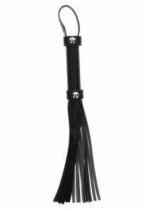TABOOM Small Whip elegancki bat z czarnej wegańskiej skóry, kompaktowy rozmiar