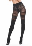 Tights T010 rajstopy 80 den czarne, siateczka z tygrysim wzorem, elastyczne