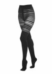 Tights T010 rajstopy 80 den czarne, siateczka z tygrysim wzorem, elastyczne