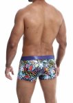 MaleBasics Hipster Trunk bokserki męskie czarne z mikrofibry i szerokim pasem