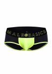 MaleBasics Neon Brief męskie slipy neonowe z oddychającym materiałem i szerokim pasem