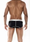 MaleBasics Microfiber Brief męskie slipy czarne z mikrofibry i anatomicznym systemem wsparcia