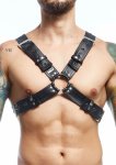 DNGEON X Harness Belts – system pasów uprzęży z ekoskóry, regulowany czarny, projekt Kanada