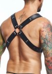 DNGEON X Harness Belts – system pasów uprzęży z ekoskóry, regulowany czarny, projekt Kanada