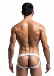Fetish Swim Jockstrap – sportowy pas z siateczką, elastyczna tkanina, czarny, M