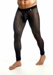 MOB Sheer Mesh Tights męskie rajstopy siateczkowe czarne, elastyczna siateczka