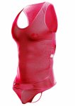 MOB Sexy Sheer Body siateczkowy kombinezon z otwartym przodem, czarny, stringi