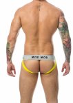 MOB Stripe Classic Jock sportowy pas z bawełnianą kieszenią czarny, kontrastowe paski
