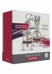 She.E.O Nipple & Clitoral Suckers S/M zestaw pompek do stymulacji z regulacją S/M
