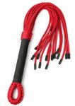TABOOM Knot Flogger bat z węzłami Bondage in Luxury, czarny, ergonomiczna rączka