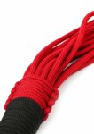 TABOOM Knot Flogger bat z węzłami Bondage in Luxury, czarny, ergonomiczna rączka