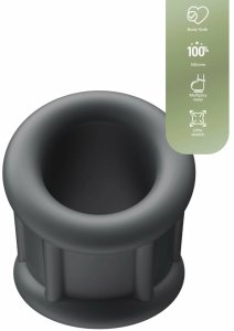 Ballbuster Scrotum Ring anatomiczny silikonowy pierścień wsparcia, szeroki, czarny