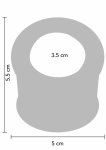 Ballbuster Scrotum Ring anatomiczny silikonowy pierścień wsparcia, szeroki, czarny