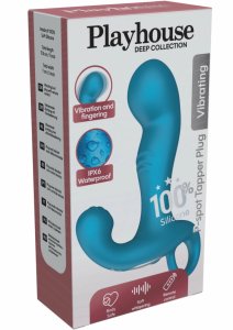 P-spot Tapper Plug Vibrating z pilotem, silikonowy korek anatomiczny, 10 trybów, czarny, wodoodporny