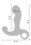 P-spot Tapper Plug Vibrating z pilotem, silikonowy korek anatomiczny, 10 trybów, czarny, wodoodporny