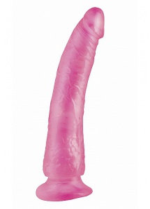 SexShop - Dildo szczupłe z przyssawką - PIPEDREAM Basix Rubber Works Slim 7" with Suction Cup - Różowy - online