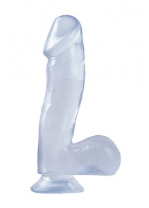 SexShop - Dildo realistyczne z przyssawką - PIPEDREAM Basix Rubber Works 6.5" Dong with Suction Cup - Przezroczysty - online
