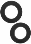 Double Stackers C-Rings 2 Pcs Set M silikonowe pierścienie wsparcia, średni rozmiar, czarny